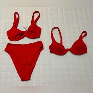 Like new RED Victoria’s Secret Bikini w extra bikini top